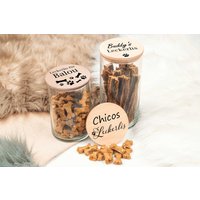 Leckerli Glas Personalisiert Mit Wunschgravur, Dose, Geschenke Für Hunde, Hund Geschenk, Haustiere, Katze Leckerli Glas Personalisiert Mit Wunschgravur, Dose, Geschenke Für Hunde, Hund Geschenk, Haustiere, Katze von madewithlovebymadita