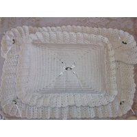 Weiße Babydecke Und Kissen Stubenwagen Set Für Taufe 0R Kinderzimmer Weiße Babydecke Und Kissen Stubenwagen Set Für Taufe 0R Kinderzimmer von madewithlovebysuzieq