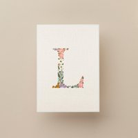 Baby Name Mit Wildblumen, Initial Wandkunst, Gestickter Blumenbuchstabe, Monogramm Individuelle Stickerei Für Babys Kinderzimmer von madlywish