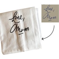 Besticktes Handschrift-Geschenk Erinnerungsgeschenk Geschirrhandtuch Benutzerdefiniertes Handschrift-Denkmal von madlywish