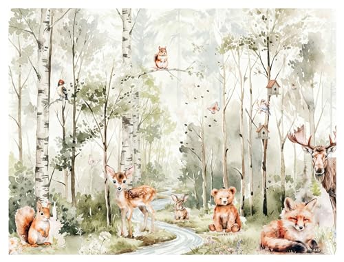 Vlies Fototapete Kinderzimmer Waldtiere – Hochwertige Flizelintapete – Atmungsaktiv, Reißfest & Geruchlos – Wanddeko für Babyzimmer Tapete Bäume, Vlies Fototapete Kinderzimmer Waldtiere – Hochwertige Flizelintapete – Atmungsaktiv, Reißfest & Geruchlos – Wanddeko für Babyzimmer Tapete Bäume, von madras24