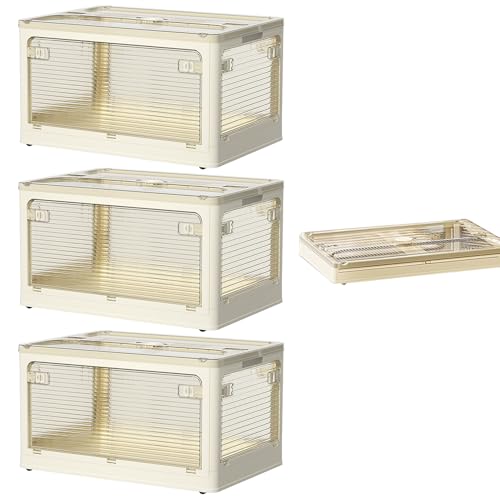 Aufbewahrungsboxen für Bücher, stapelbar, Aufbewahrungsboxen für Bücher mit Deckel, Schrank-Organizer und faltbare Aufbewahrungsbox, Organizer für Kleidung, großer Behälter von madri