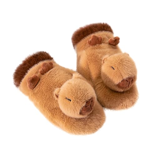 Capybara-Handschuhe aus Plüsch, Capybara-Handschuhe, warm, Schneemobilhandschuhe in niedlicher Tierform, Capybara-Handschuhe, super weich und warm, dicke Thermohandschuhe, winddicht, für Radfahren von madri