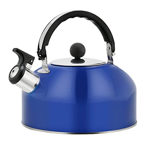 Flötender Teekessel, pfeifende Teekanne aus Edelstahl, 1,8 l, Kochfeld, Teekanne mit ergonomischem Griff, leichter Pfeifkessel für den Hausgebrauch von madri