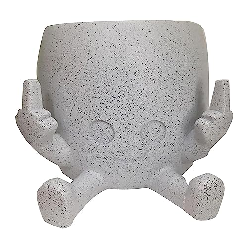 Pflanzgefäß mit Lächeln, Sukkulenten, aus Kunstharz, kreativ geformt, für Zimmerpflanzen, wasserdichte Zimmerpflanzen, Pflanzgefäße von madri