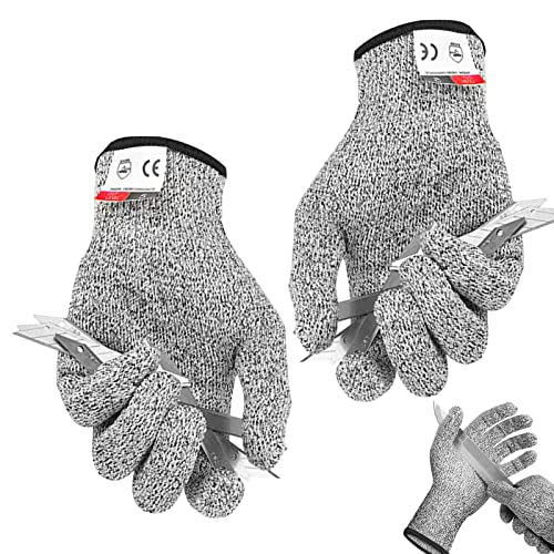 Schnittschutzhandschuh, Hochleistungs-Schutz, Stufe 5, atmungsaktive Sicherheits-Schnittschutzhandschuhe, verbesserte Sicherheitshandschuhe für das Schneiden von Fleisch, Holzschnitzerei, von madri