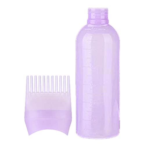 madri Haarfärbeflasche, Haaröl-Applikatorflasche, Wurzelkamm-Applikatorflasche mit abgestufter Skala, wiederverwendbarer leerer Flaschen-Applikatorpinsel für Kopfhautbehandlung, Salon-Haarfärbung von madri