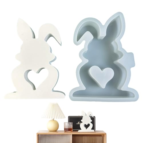 madri Silikonform für Kaninchen, Silikonform für Kaninchen | Osterschokoladenformen in Hasenform aus Harz | Süßigkeitenform Hase, Tischdekoration, Valentinstagsformen von madri