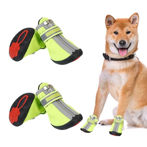 madri Wasserdichte Hundeschuhe, Socken für Hunde, Winterstiefel für Hunde, rutschfeste Socken für Hunde, wasserdicht, für Holzbretter von madri