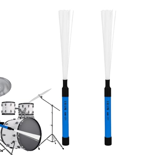 madsa Drumstick-Bürsten Set, Jazz-Schlagzeugbürsten, 2 Stück Jazz-Akustik Trommelbürsten - Einstellbare und langlebige Trommelbürsten für Anfänger und verschiedene Instrumente von madsa