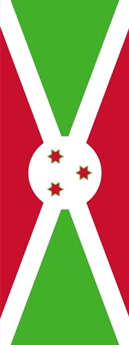 magFlags Ausleger-Flagge: Burundi | Hochformat Fahne | 6m² | 400x150cm » Fahne 100% Made in Germany von magFlags