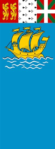 magFlags Ausleger-Flagge: Saint-Pierre und Miquelon | Hochformat Fahne | 6m² | 400x150cm » Fahne 100% Made in Germany von magFlags