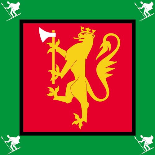 magFlags Flagge: Large Standard of the 5th Brigade Norway | The Ceremonial Standard of the Norwegian 5th Brigade | Fahne 1.35m² | 120x120cm » Fahne 100% Made in Germany von magFlags