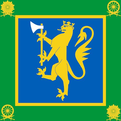 magFlags Flagge: Large Standard of the Norwegian Army Logistic Regiment | Standard of the Norwegian Army Logistic Regiment Trenregimentet | Fahne 1.35m² | 120x120cm » Fahne 100% Made in von magFlags