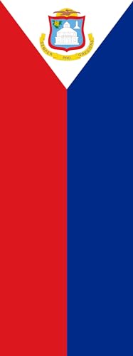 magFlags Flagge: Saint-Martin | Hochformat Fahne | 6m² | 400x150cm » Fahne 100% Made in Germany von magFlags