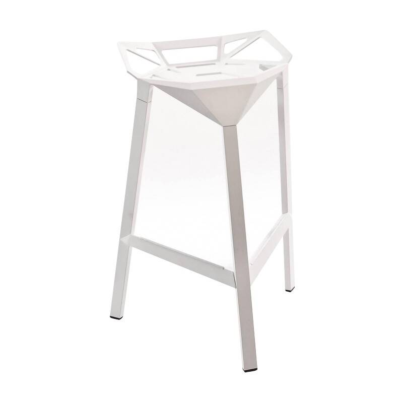 Magis Stool One Hocker H 74 cm weiß lackiert BxHxT 53.5 x 74 x 46 cm Stuhl Sitz von magis