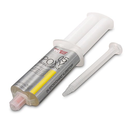 magnet-shop 5 Minuten EpoxyKleber 2-Komponenten Klebstoff für Metall, Holz, Keramik, Stein, Kunststoffe, Beton - Farblos, Flüssig, Wasserfest, Schnelltrocknend, 25 ml von The Magnet Shop