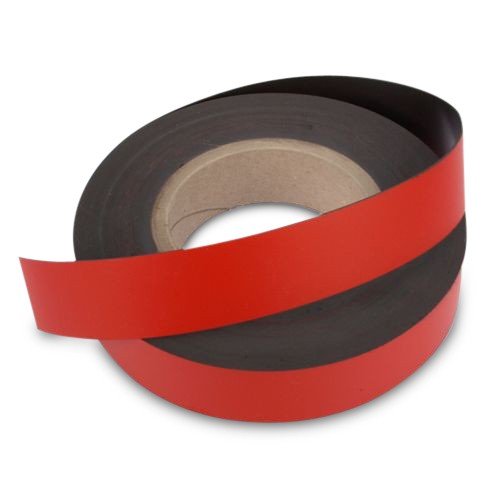 Magnetband Kennzeichnungsband, Breite 30 mm, rot, Meterware von magnet-shop