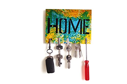 Schlüsselbrett „Home Splash“ / Geschenkidee als Geburtstagsgeschenk, Fotogeschenk, Einzugsgeschenk oder zu Weihnachten/personalisierte Geschenke / 15x20cm mit 5 Magneten… von magnetPOK