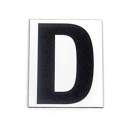 Magnetischer Buchstabe D, Schwarz auf weißem Hintergrund, 10 cm Höhe des Charakters von magnétiques.fr