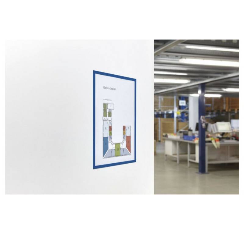 magnetoplan® Hängevitrine Magnetofix Sichtfenster blau DIN A4 5St (1-St) von magnetoplan®