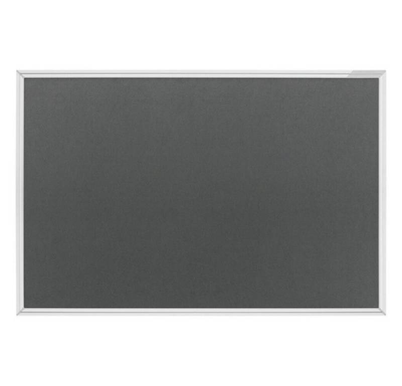magnetoplan® Hängevitrine Pinnwand Moderations- Präsentationswand Textilboard SP - 120x90 - Grau (1-St) von magnetoplan®