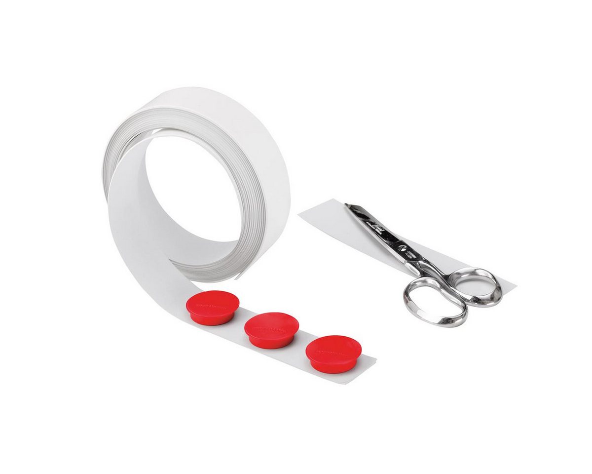 magnetoplan® Magnet-Werkzeugleiste magnetoplan Magnetband weiá, selbstklebend, 35 mm x 5 m von magnetoplan®