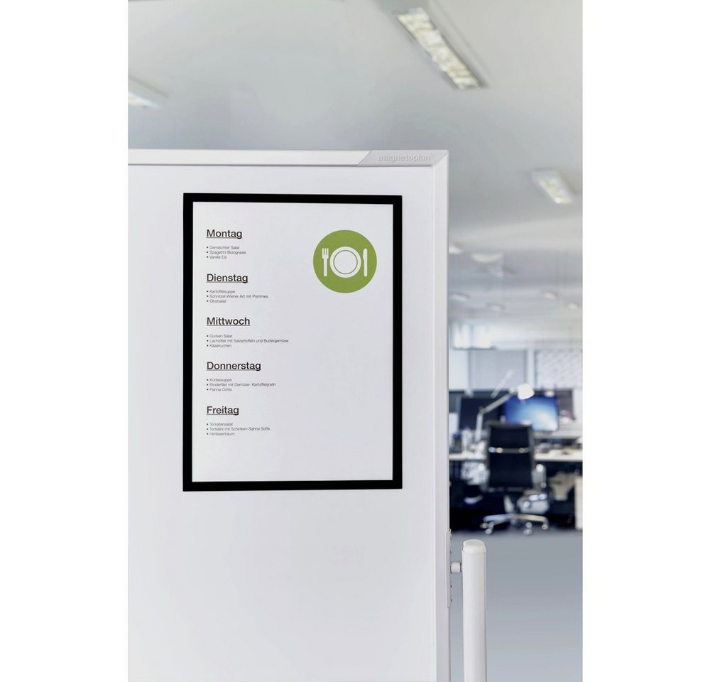 magnetoplan® Magnettafel magnetoplan 1130312 Magnetrahmen Schwarz DIN A4 von magnetoplan®