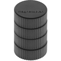 Magnetoplan Magnet Discofix Magnum auf Blisterkarte, 4 Stück, schwarz von magnetoplan