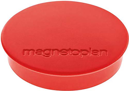 Magnetoplan Magnet Discofix Standard (Ø x H) 30mm x 8mm rund Rot 10 St. 1664206 von magnetoplan