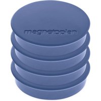 Magnetoplan Magnet Discofix Standard auf Blisterkarte, 4 Stück, dunkelblau von magnetoplan