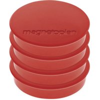 Magnetoplan Magnet Discofix Standard auf Blisterkarte, 4 Stück, rot von magnetoplan