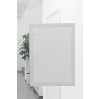 magnetoplan Magnetrahmen selbstklebend A6 silber von magnetoplan