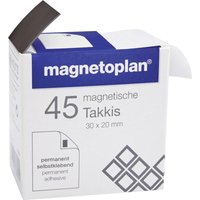 magnetoplan Magnetband (L x B x H) 20 x 30 x 0.75 mm rechteckig Schwarz 45 St. 15503 von magnetoplan