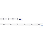 magnetoplan Magnetleiste Magnetowand Weiß 50 x 5 cm von magnetoplan