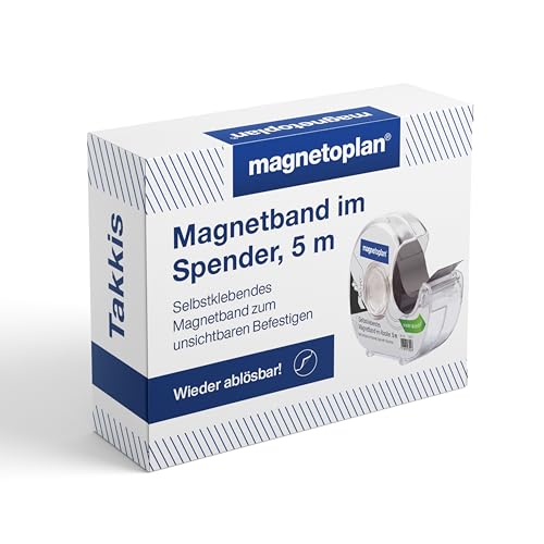 magnetoplan Selbstklebendes Magnetband im Spender, 5 m x 19 mm, 15510 von magnetoplan