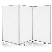 magnetoplan Trennwand Large 1112051, transparent 361,0 x 180,0 cm mit Rollen von magnetoplan