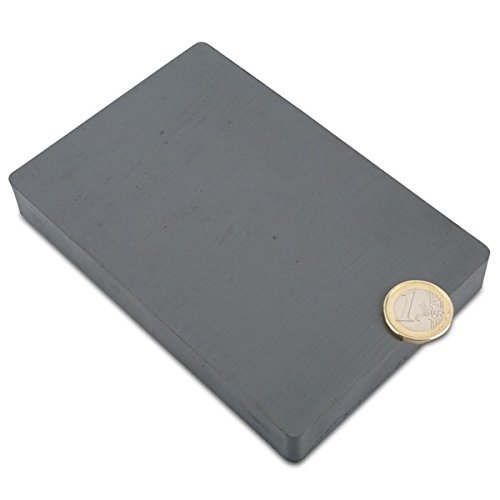 Quadermagnet 150,0 x 100,0 x 20,0 mm Y35 Ferrit - hält 20 kg,Blockmagnet, Magnetblock, Bastelmagnet von magnets4you