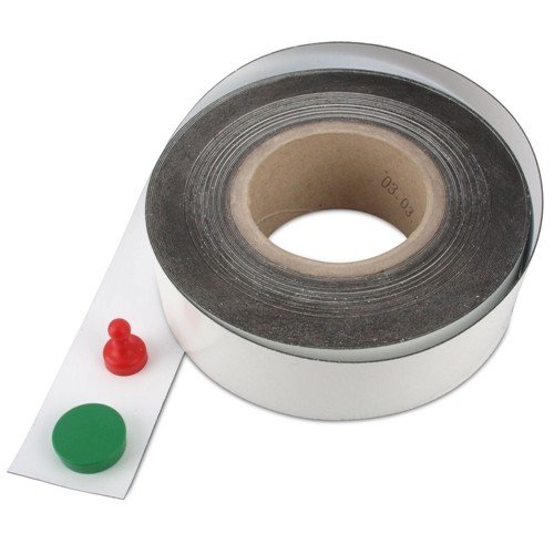 magnets4you - 1m Ferro-Soft-Band | 1000x50x0,6mm | selbstklebend | weiß | Magnetisches Band als Haftgrund für Magnete von magnets4you