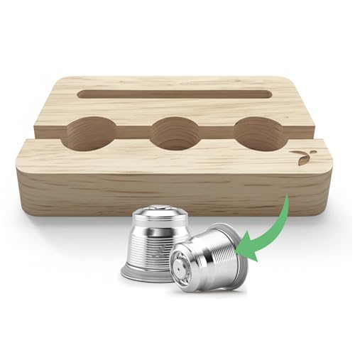 mahona Kaffeekapseln Aufbewahrung - Kapselhalter - Kapselaufbewahrung kompatibel mit Nespresso Kapseln - Speziell entwickelt und kompatibel wiederbefüllbaren Kapseln von mahona