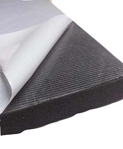 Glatt Schaumstoff Mit Selbstklebend Dämmung Schallschutz(100cm x 50cm x h) ~ Weiß o. Schwarz (100x50x3, Anth/ Schwarz) von Mail2Mail