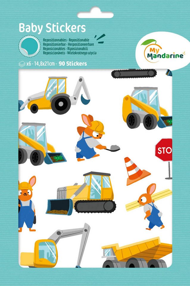maildor Sticker 10x Baby, 6 Stickerbogen 14,8x21cm, Baustelle - Mehrfarbig AE235C, My Mandarine maildor Sticker 10x Baby, 6 Stickerbogen 14,8x21cm, Baustelle - Mehrfarbig AE235C, My Mandarine von maildor