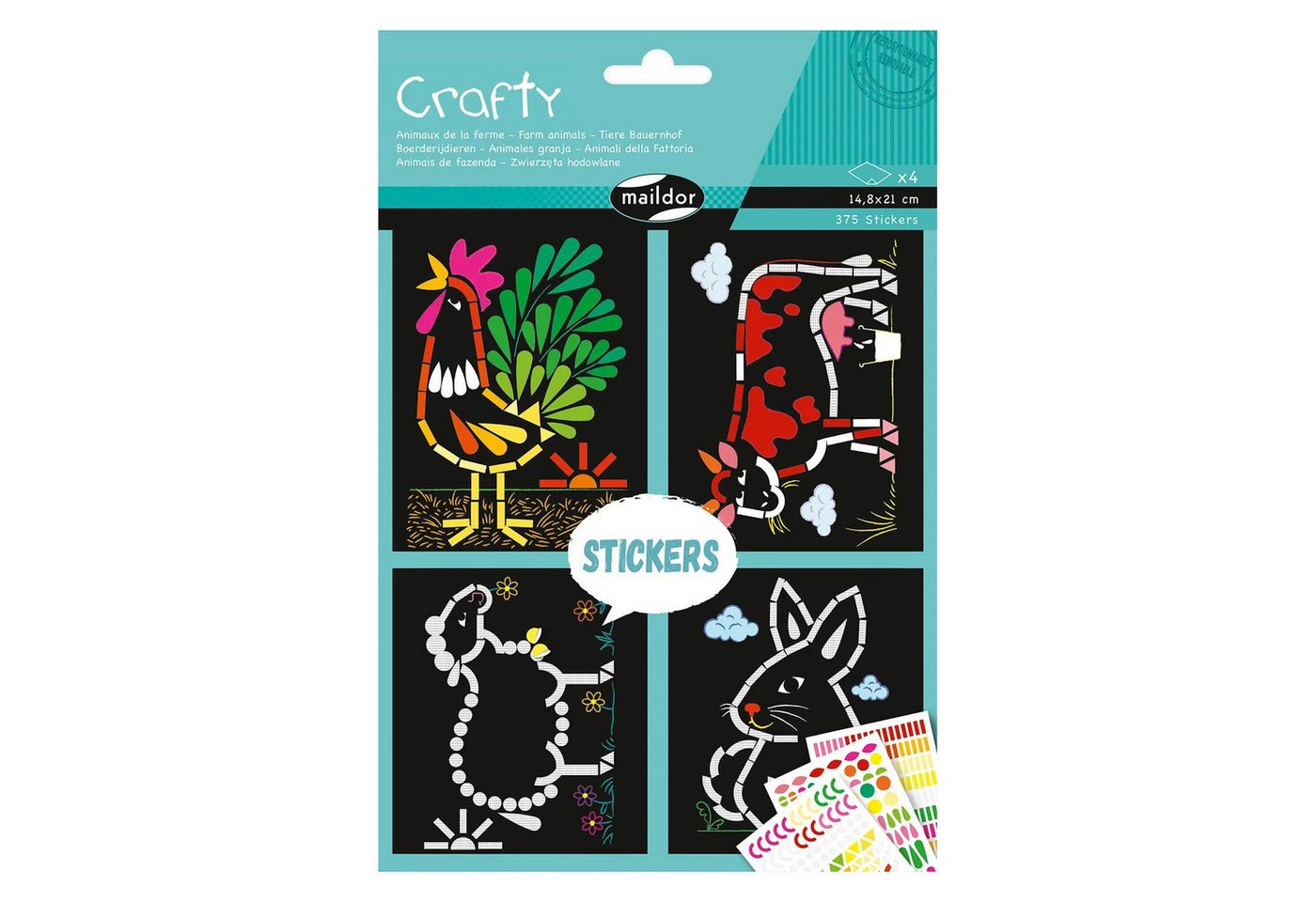 maildor Sticker 10x Kreativset Sticker, 14,8x21 cm, Tiere Mehrfarbig AF036C, My Mandarine maildor Sticker 10x Kreativset Sticker, 14,8x21 cm, Tiere Mehrfarbig AF036C, My Mandarine von maildor