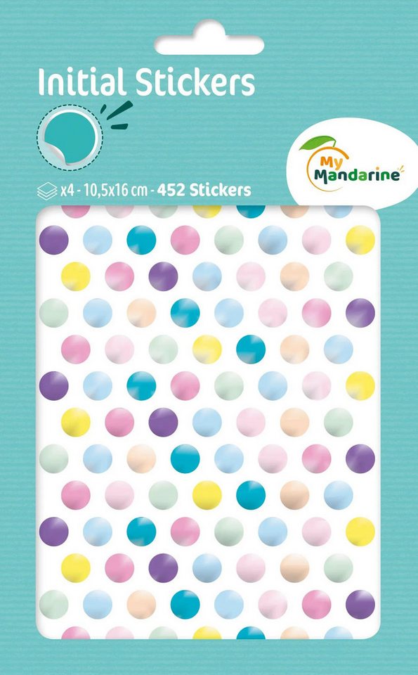 maildor Sticker 10x Sticker Metallic/Pastell 4 Stickerbogen 10,5x16 Mehrfarbig AE169C, My Mandarine von maildor