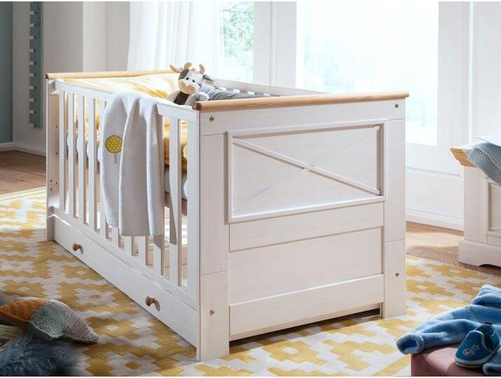 Babybett incl. Bettkasten 'Genf' Kiefer massiv KI-0065 von main-möbel