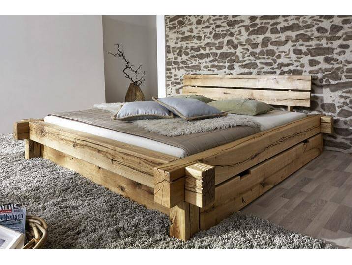 Balkenbett 'Daniel' mit Schubkasten 180x200cm BE-0405 von main-möbel
