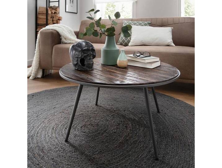 Beistelltisch 80cm 'Ronja' recyceltes Teakholz braun von main-möbel