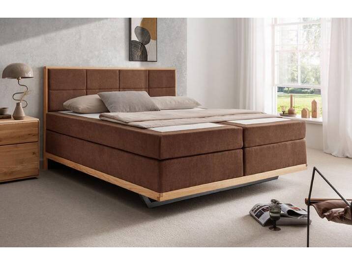 Boxspringbett 'David' 180x200cm Eiche Stoff braun Boxspringbett 'David' 180x200cm Eiche Stoff braun von main-möbel
