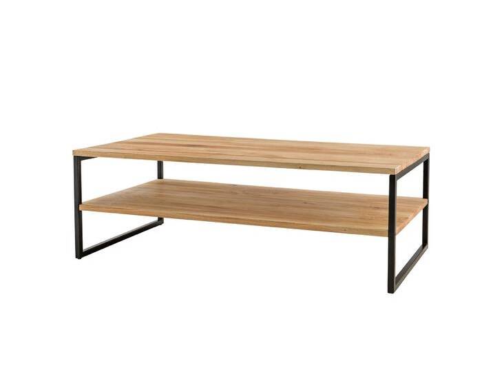 Couchtisch 110x60cm 'Lissabon' Wildeiche Stahl schwarz von main-möbel