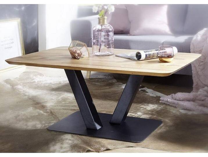 Couchtisch 110x70cm 'Memphis II' Wildeiche massiv von main-möbel